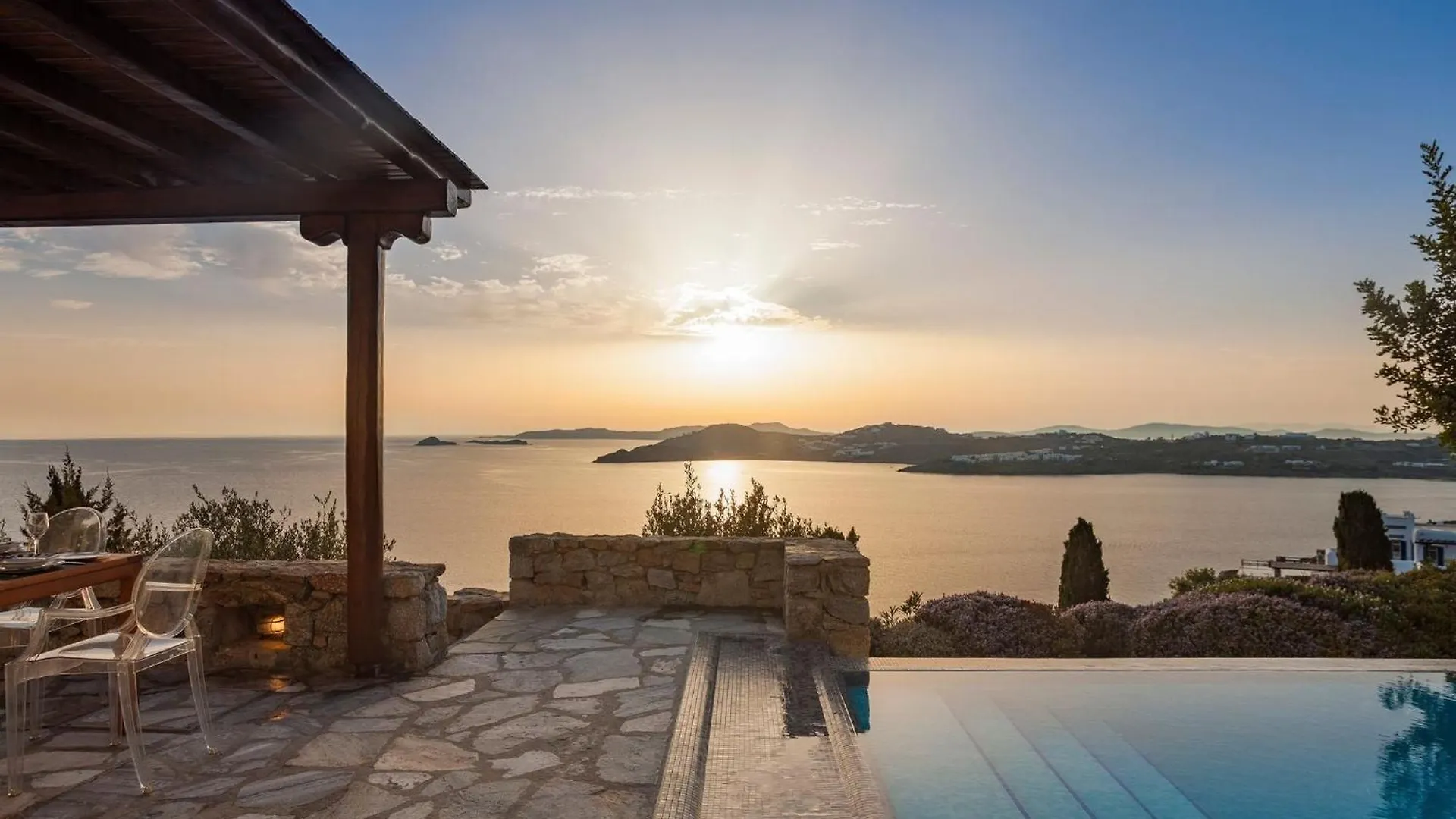 Excellent Mykonos Villa Villa Psarrou Beta 5 Bedrooms Stunning Sea Views Psarrou Mykonos Town